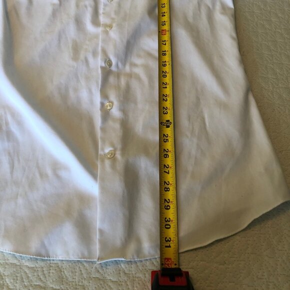 Charles Trywitt men's white long sleeve button-down shirt size 16/35 Slim Fit - Picture 6 of 7